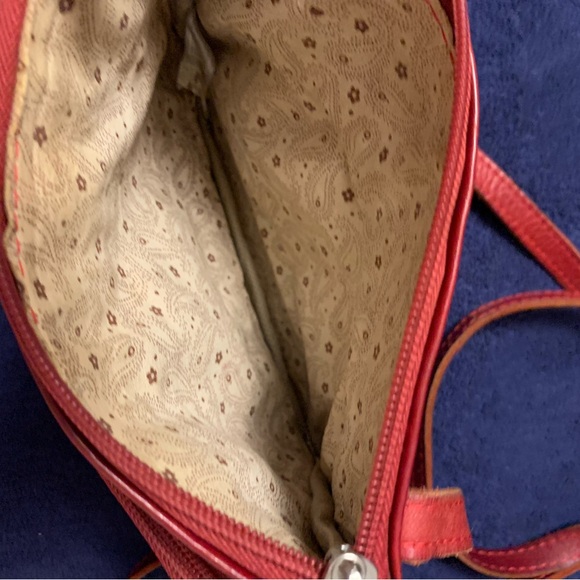 Ropin West Red Hand-Tooled Leather Crossbody Bag - Picture 5 of 11